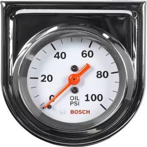 Bosch SP0F000044 스타일 라인 2 기계식 오일 압력 게이지(화이트 다이얼 면 크롬 베젤)