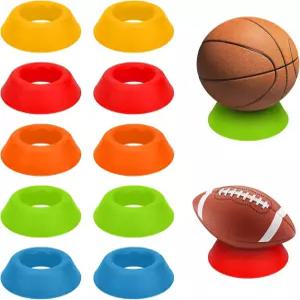 AKAZA 10팩 볼링 볼 컵 청소용 헤비 듀티 플라스틱 홀더 스탠드 농구 축구 배구 스포츠 디스플레이