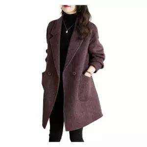 여성겨울반코트 하프 데일리 루즈핏 빅사이즈 재킷 숏코트 아우터 모직 캐주얼 여성반코트