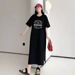 [하프클럽/]이쁘다요 색상 데일리 원피스 외출 빅 블랙 여자 포인트 반팔 영