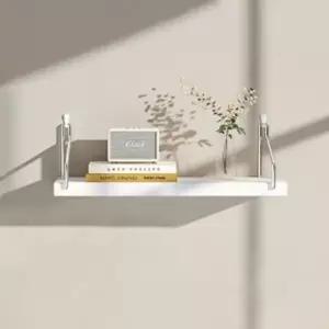 [하프클럽/]공간데코 무타공 벽선반 40x15cm 화이트 벽걸이선반 원목벽선반