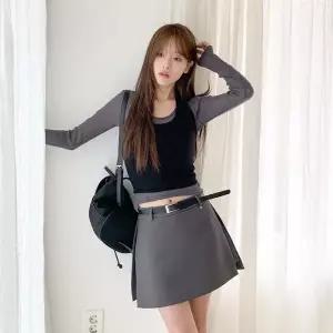 [하프클럽/]여성 벨트 포함 랩 스타일 미니 스커트 바지 팬츠