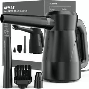 AFMAT 전기 에어 더스터 공기 송풍기 압축 캔 교체 전자 제품 키보드 선풍기 머리카락 자동차 큐 매우