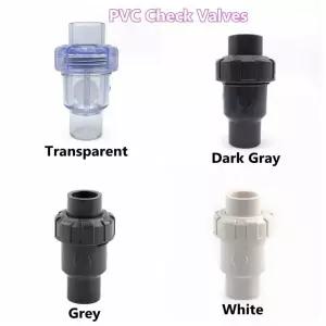PC 20 25 32 40 50mm UPVC 볼 체크 밸브 수직 배기 정원 관개 수족관 어댑터 PVC 파이프 커넥터