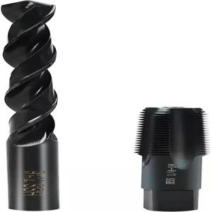 RURITKIT 48 NPT 파이프 탭 및 7/6인치 드릴 세트 탄소강 손나사 배관 기계 DIY 실을 자르는 도구