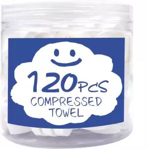 120 PCS - 캠핑 타월 압축 일회용 페이스 미니 청소 휴대용 동전 티슈 여행/가정용