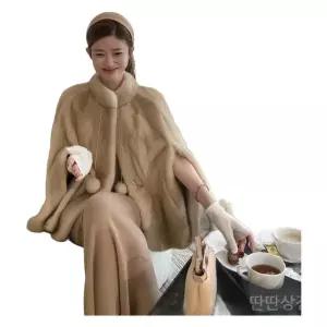 여성간절기용숄 아우터 털 가을 코트 겨울 스타일 디자인 착용감