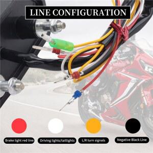 Q2- Grom MSX125 CB650F CB650R CBR650F CTX700N, 스모크 용 방향 지시등이있는 오토바이 브레이크 라이트
