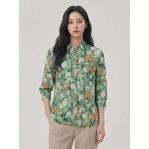 올리비아 하슬러 그린 플라워가든 프린팅 여성 블라우스 OHCMBL303 360490