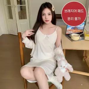 윈터솔져 치마 춘하 가을 투피스 커플 잠옷세트 바람잠옷 사각 나시 패드 프렌치 궁중풍 잠옷 KUK1