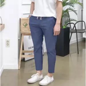 더제이엘 [브리치] 9부 밴딩 린넨 남자 여름 마 슬랙스