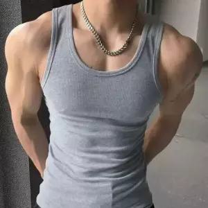 엘럽 남성 스키니 민소매 근육 런닝 스포츠 서머 조끼 피트니스 트레이닝 나시 원템2