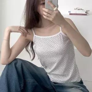 /옷자락 여자 별패턴 이너티 데일리 끈 나시