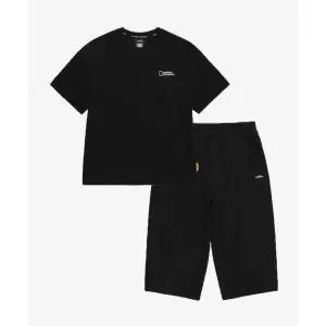 매장정품 NATIONALGEOGRAPHIC 내셔널지오그래픽 NATIONAL GEOGRAPHIC KIDS K242UPB920 7부 상하세트 BLACK