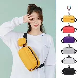 여행 웨이스트백 가방 슬링백 퍼플 크로스백 미니 핸드폰가방 힙색 스포츠-WFNYOSP