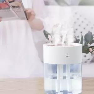 사무실 책상용 미니가습기 초음파 3구 USB 무드등 2L 책상가습기