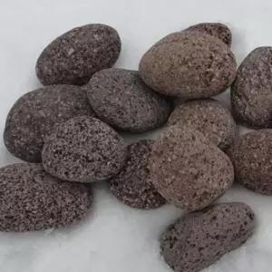 조경석 장식돌 라바 에그 조경 화분 돌 레드 15kg
