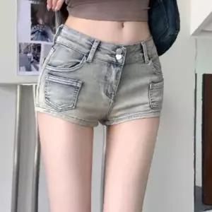 [텐바이텐][홍은]여성 하이웨스트 튼튼 워싱 데님 핫팬츠 연청 1P 청반바지