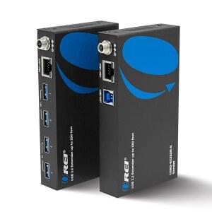 OREI USB 확장을 4포트 체제 CAT6 장거리 통해 운영 330피트 이더넷을 전원 지원 케이블로 확장 LAN 위한 모든 오버 익스텐더 최대 신호 HDBASET 이더넷