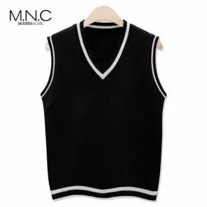 [하프클럽/엠엔씨]배색라인 브이넥 조끼 (MDKN580SO)