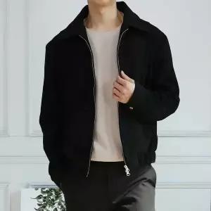 [하프클럽/세컨에디션]숏기장 라인 스웨이드 집업 자켓