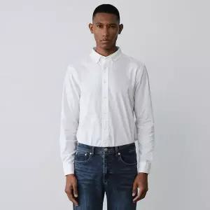 [하프클럽/에스티코]EASY-CARE OXFORD Shirts 화이트 (세미오버핏) DDS