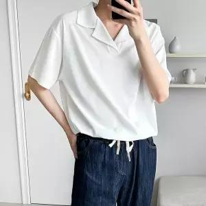 [하프클럽/코디제이]남자 M 쿨 폰테 이중 카라티 아이스 반팔티 데일리 시원