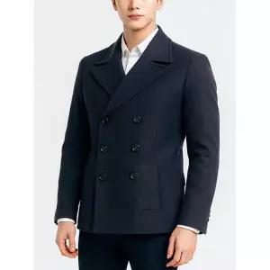[하프클럽/디바옴므]겨울 더블 숏 모직 코트 정장 세미 피코트 하프 싱글 모직