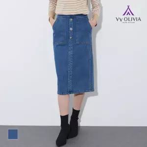 [비비올리비아] H라인 데님 스커트_VVCMS4S2381