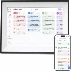 10.1 스마트 패밀리 캘린더 터치스크린 올인원 플래너 및 안무/식사 차트 Google/Outlook/iOS와 Wi-Fi