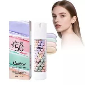 4 in 1 메이크업 전 얼굴용 프라이머 SPF 50 PA 원스텝 컬러 코렉터 페이스 오일 컨트롤 및 보습 톤 보정
