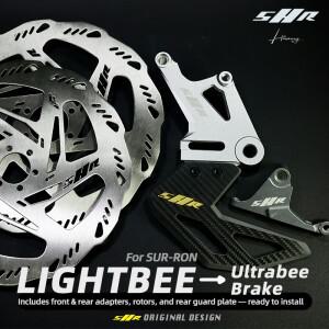 SHR  라이트비에서 울트라비로 브레이크 업그레이드 키트 CNC 어댑터 브래킷 240mm 브레이크 로터 카본 파