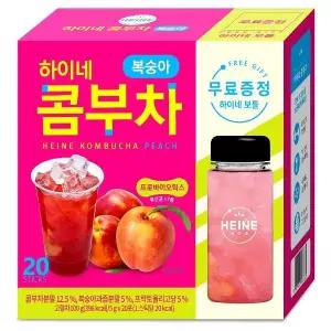 하이네 콤부차 복숭아 20T+20T+보틀 증정