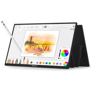 ZEUSLAP 22 QHD 스타일러스 펜 터치 기능 PC 노트북 용 눈부심 방지 표면 데스크탑 모니터 두 번째 화면 사