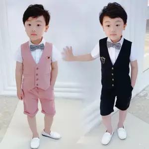 팜므 유아정장 아동 남아 아기 돌아기 포버튼 조끼정장 3종세트설날