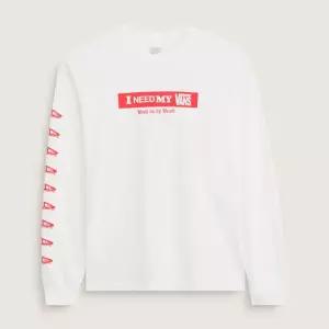 [반스](의정부점) VANS 아이 니드 마이 긴소매 티셔츠 VN000SRDWHT