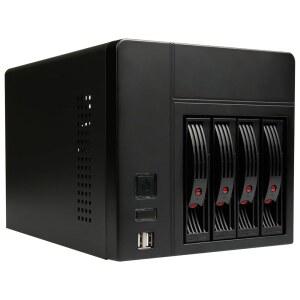 AUDHEID 미니 ITX NAS PC K3 섀시, 4 베이 DIY 컴퓨터 케이스, PSU Flex&MB ITX와 호환, x 2.5 / 3.5