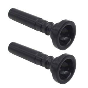 초보자용 악기 액세서리를 위한 루야르 2Pcs 식품 등급 트럼펫 마우스피스, 블랙