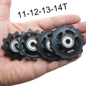 11T 12T 13T 14T 베어링 MTB 자전거 후면 가이드 휠 도로 자키 변속기 풀리 롤러 shimano 호환 Sram 수리