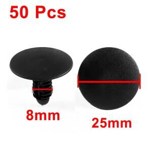 8Mm X 19Mm 25Mm 검정색 플라스틱 스플래시 가드 패스너 리벳 클립 푸시 형 범퍼 20Pcs 자동
