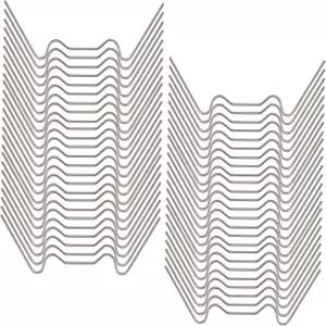 Muasopst 100 PCS 온실 유리 클립 스테인리스 스틸 W 타입 알루미늄 관리 W-와이어 피팅