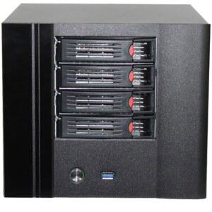 KCMconmey 4 + 2 Bay DIY NAS 케이스, x 2.5 u2033 / 3.5 트레이 내부 베이. MB ITX. PSU Flex. 전면 USB 3.0 12cm 섀시 팬 핫 스왑 백플레인. 네트워크 연결 스토리지 프라이빗 클라우드 인클로저.