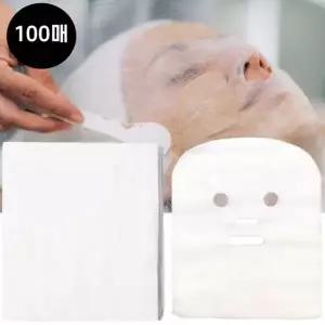 100매 모델링팩 순면 거즈 얼굴 마스크 팩 고무 도구