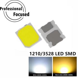 200pcs LED SMD 2835 칩 백색 60mA 0.2W 21-23LM 2835SMD 발광 다이오드 램프 SMT 표면 산 SMD2835 구슬