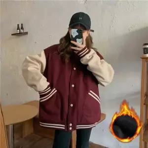 친절한탄씨 여성 데일리 기모 안감 겨울 야구점퍼 윈터 점퍼 캐주얼 아우터 야구점퍼 캐주얼점퍼