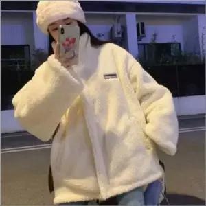 친절한탄씨 보들보들한 인조양털 뽀글이 플리스 후리스 점퍼 겨울 아우터 여성 루즈핏 집업 자켓
