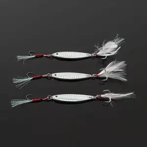 유혹 갈치 루어 20g 바이브 3p세트 실버 메탈 지그 20g 갈치