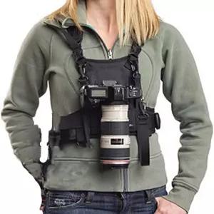 니카마 S-VEST 카메라 운반 가슴 하네스 조끼 시스템 1 캐논용 안전 스트랩 포함 니콘 소니 파나소닉