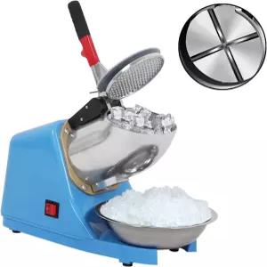 카리비아 110V 전기 제빙기 휴대용 스테인리스 스틸 4날 300W 2200RPM 스노우 콘 메이커 가정 및 상업용