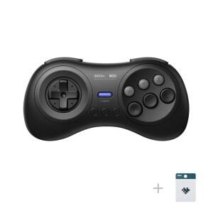 스위치, PC 윈도우, MacOS, 안드로이드, 라즈베리 파이(세가 제네시스 및 세가 메가 드라이브 스타일 포함)용 8Bitdo M30 무선 블루투스 컨트롤러 레트로 게임패드(블랙)